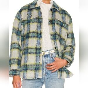 Rails nwot turner blue green grey wool blend shirt jacket